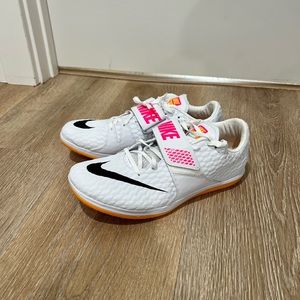 Nike Zoom High Jump Elite Track Spikes 806561-102 Mens White Orange